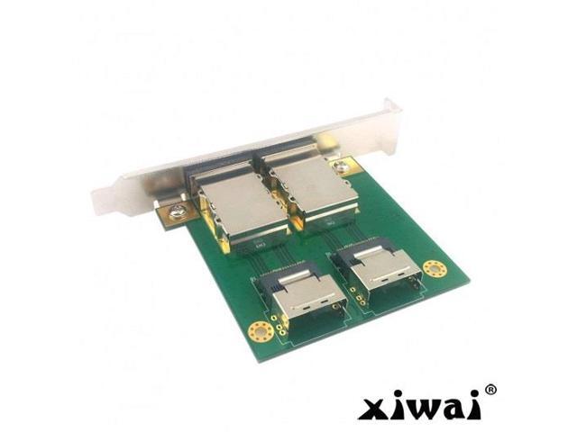 Xiwai Mini SAS SFF-8088 Dual Ports To SAS 36Pin SFF-8087 PCBA Female Adapter With PCI Bracket