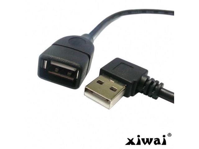 Xiwai 480M USB 2.0 Left Angled 90 degree A type male to Female extension cable 40cm