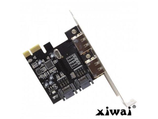 Xiwai PCI-E To 4 Ports SATA 3.0 ESATA PCIE SATA3 6Gbps Expansion Card PCI-E Adapter