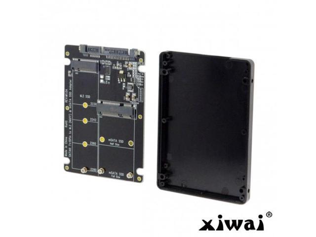 Xiwai 2 in 1 Combo M.2 NGFF B-key & mSATA SSD to SATA 3.0 Adapter Converter Case Enclosure