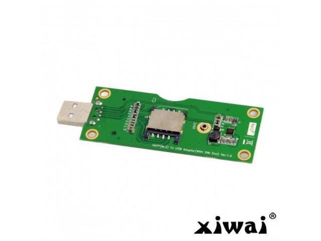 Xiwai M.2 NGFF Wireless WWAN to USB Adapter Card with SIM Card Slot Module Testing Tools