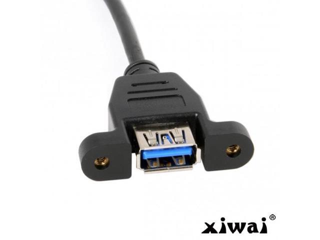 Xiwai Front Panel Header USB 3.1 to USB 3.0 Type-A Female Extension Cable 50cm Panel Mount Type
