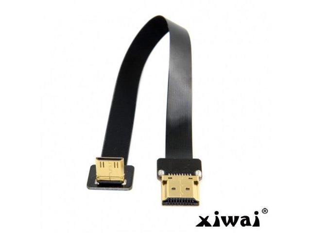 Xiwai CYFPV 90 Degree Up Angled FPV Mini HDMI Male to HDMI Male FPC Flat Cable 20cm for FPV HDTV Multicopter Aerial Photography