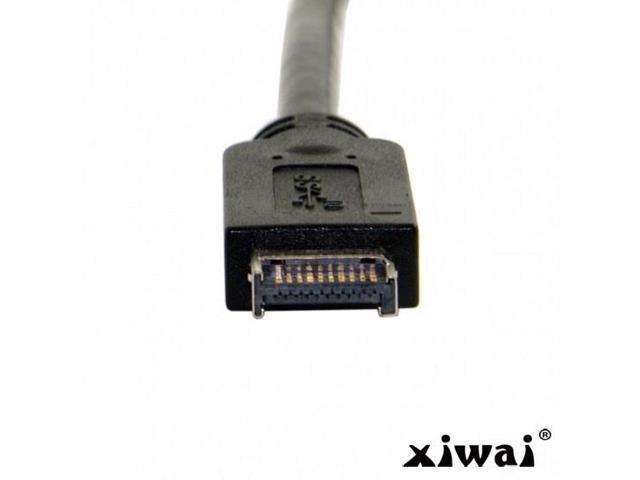 Xiwai Front Panel Header USB 3.1 to USB-C Type-C Female Extension Cable 40cm with Panel Mount Screw