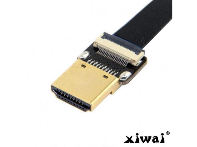 Xiwai CYFPV 90 Degree Up Angled FPV Mini HDMI Male to HDMI Male FPC Flat Cable 20cm for FPV HDTV Multicopter Aerial Photography