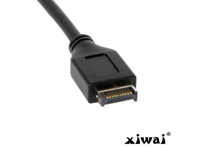 Xiwai Front Panel Header USB 3.1 to USB 3.0 Type-A Female Extension Cable 50cm Panel Mount Type