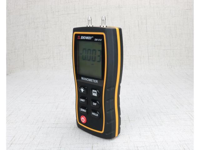 SNDWAY SW-512 Digital Manometer Air Pressure gauge 11 Unit Vacuum Pressure Gauges differential natural gas pressure gauge meter measurement