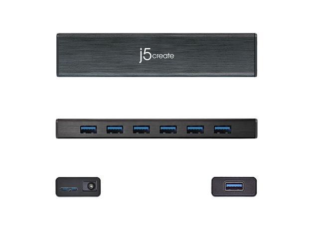 j5create - USB 3.0 7-Port HUB - Black - image 5