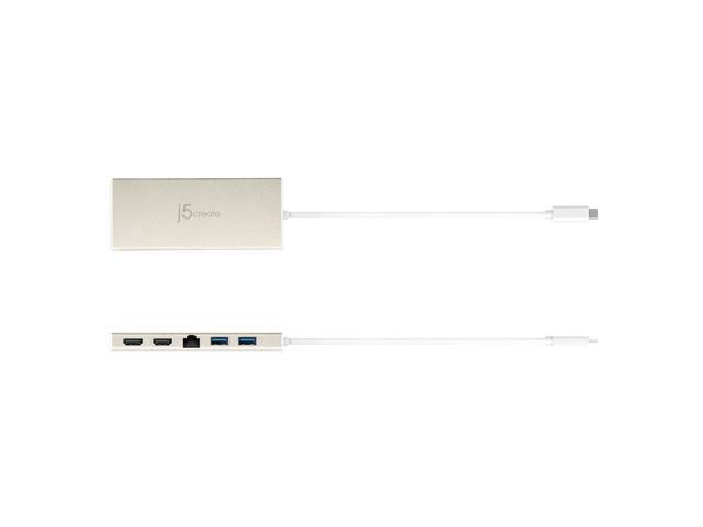 j5create - USB-C Dual HDMI Mini Dock - Gold - image 3