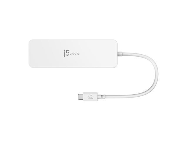 j5create - USB-C Multi-Port Hub with Power Delivery for Mac, PC and More - White - image 3