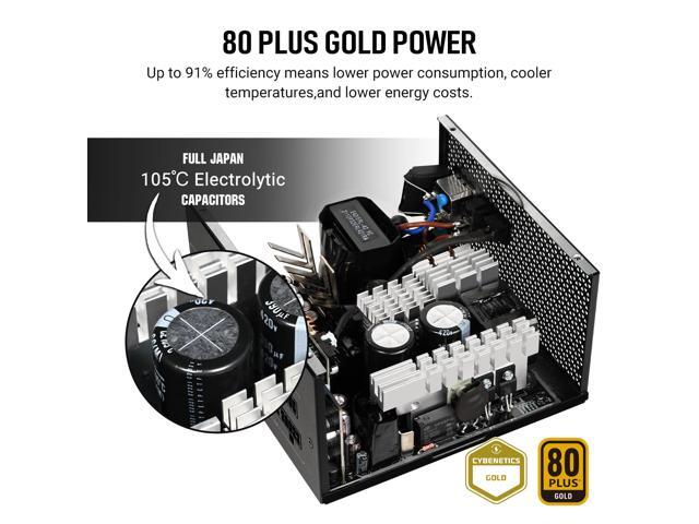 PCCOOLER CPS YN750 Fully Modular Power Supply, 80 PLUS Gold 750W PSU, 12V-2x6 Cable ATX 3.1 & PCIe 5.1 Ready, 105°C Rated Japanese Capacitors, ECO...