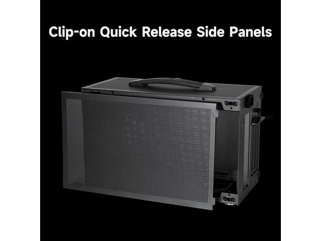 PCCOOLER CPS K101 MESH PC Case, Portable Desktop Mini ITX Case, Four-side SPCC Mesh Panel, 3 x 12015 Fans Pre-installed, Clip-on Quick Release Side...