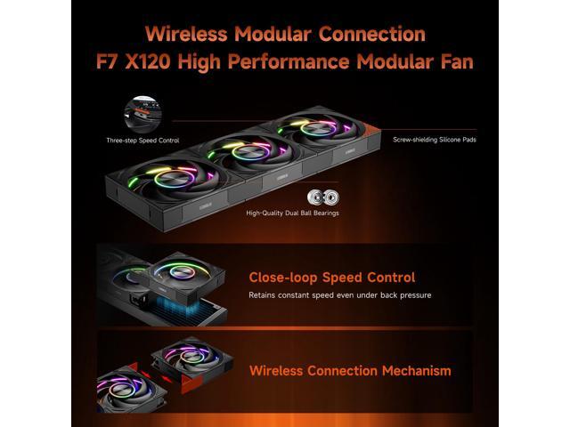PCCOOLER CPS DT360 ARGB Display AIO CPU Liquid Cooler, 360mm Radiator, 320W TDP, Customizable & Magnetic 3.4' IPS LCD Display, Ceramic Bearing, for...