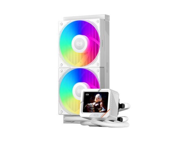 PCCOOLER CPS GT240 ARGB Display AIO CPU Liquid Cooler, 240mm Radiator, 280W TDP, Customizable 3.5' IPS LCD Cyber Style Display, Ceramic Bearing,...