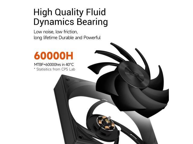 PCCOOLER CPS F5 R120 3IN1 High-Performance 120mm Case Fans, 4-Pin PWM Silent PC Fans w/ 3 Modes up to 2200RPM, Daisy Chain Computer Fans with FDB,...