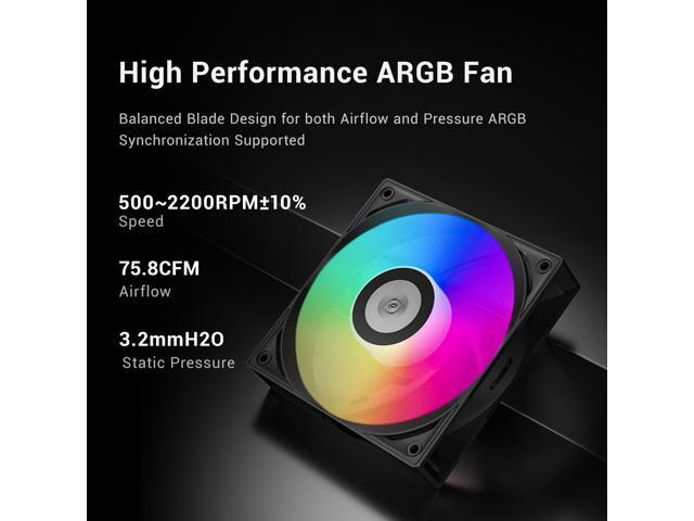 PCCOOLER CPS DA360 Pro ARGB Digital AIO CPU Liquid Cooler, 360mm Radiator, 300W TDP, 270° Rotatable Digital Display, Infinity Halo ARGB Effect, for...