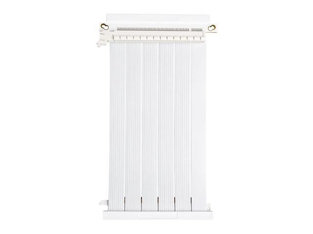 PCCOOLER CPS RC185 PCI-E 4.0 X16 Riser Cable, 180 Degree Dual Reverse GPU Extension Cable, 185mm, White