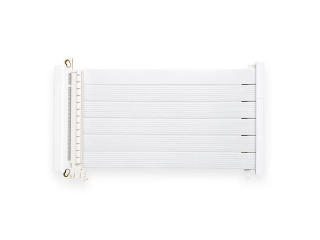 PCCOOLER CPS RC185 PCI-E 4.0 X16 Riser Cable, 180 Degree Dual Reverse GPU Extension Cable, 185mm, White
