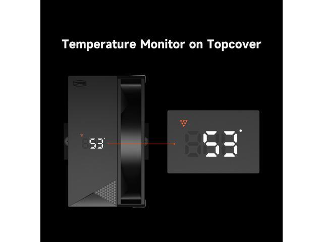 PCCOOLER CPS RT500 Digital CPU Air Cooler, 5 Direct Contact Heat Pipes, 245W TDP, Digital Display Top Cover, 152mm Tall, 120mm PWM Slient Fan, for...
