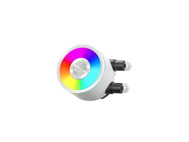 PCCOOLER CPS DA360 Pro ARGB AIO CPU Liquid Cooler, 360mm Radiator, 300W TDP, 360° Rotatable Waterblock, Infinity Halo ARGB Effect, for Intel...