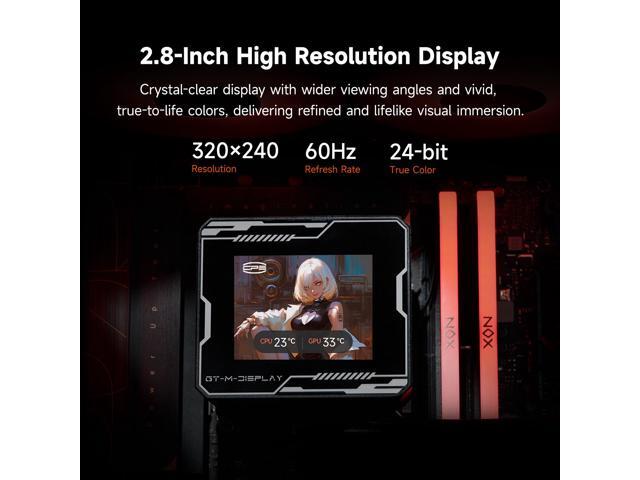 PCCOOLER CPS GT360M ARGB Display AIO CPU Liquid Cooler, 300W TDP, Customizable 2.8' IPS LCD Display, Ceramic Bearing Pump, High Performance Fans,...