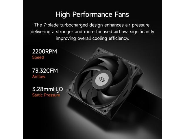 PCCOOLER CPS RT720 TC Dual Tower CPU Air Cooler, 7 Heat Pipes, 270W TDP, Minimalist Top Cover, Tower Dual-Reinforced Structure, Hydraulic Bearing,...