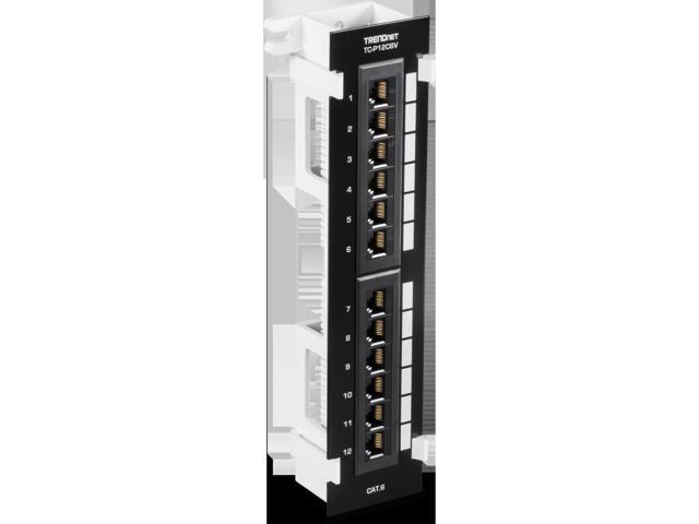 TRENDnet TC-P12C6V 12-Port Cat6 Unshielded Wall Mount Patch Panel