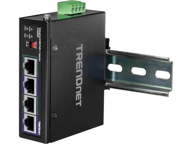 TRENDnet 95W 2-Port Industrial 2.5G PoE++ Injector, Supports PoE IEEE 802.3af, PoE+ IEEE 802.3at, And PoE++ IEEE 802.3bt, Not Compatible With...