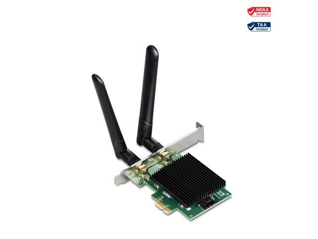 TRENDnet TEW-907ECH, AX3000 Wireless Dual Band & Bluetooth 5.2 (Class 2) PCIe Adapter