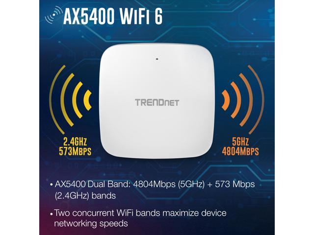 TRENDnet AX5400 Dual Band WiFi 6 PoE+ Access Point - TAA Compliant, TEW-925DAP