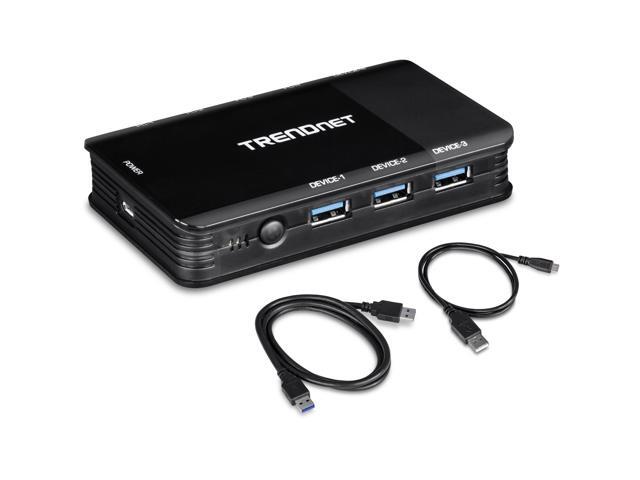 TRENDnet 4 Computer 4-Port USB 3.1 Sharing Switch, TK-U404, 4 x USB 3.1 for Computers, 4 x USB 3.1 for Devices, Flash Drive Sharing, Scanners, ...