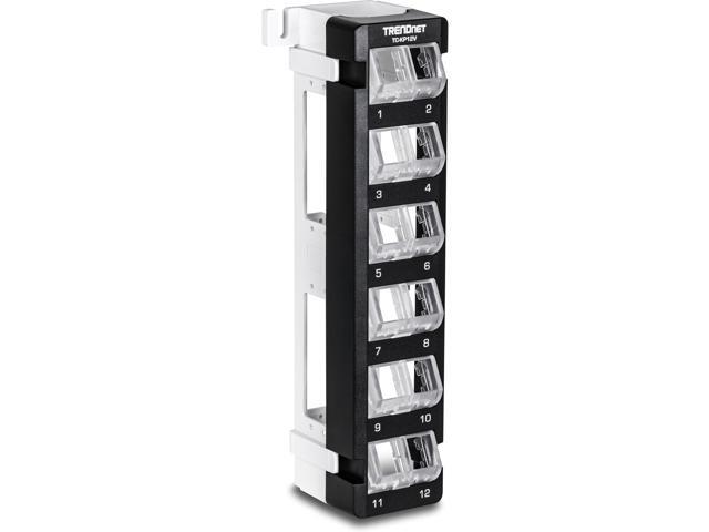 TRENDnet 12-Port Blank Angled Wall Mount Keystone Patch Panel, TC-KP12V