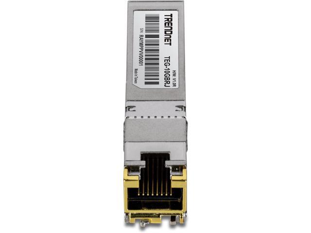 TRENDnet 2-Pack 10G RJ-45 Copper SFP+ Modules, TEG-10GBRJ/2, Convert A Standard SFP+ Slot Into A RJ-45 Multi-Gigabit Port, Connect Devices Up to...