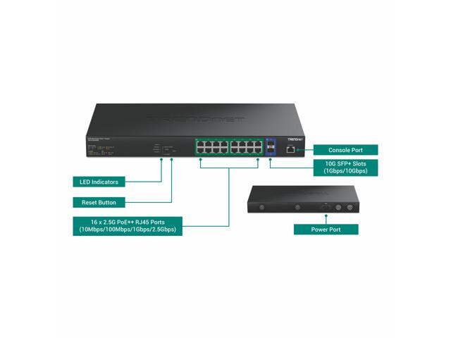 TRENDnet Outdoor 2.5G PoE++ Ethernet Surge Protector, TI-OS300, 2 x 2.5Gbps RJ-45 Ethernet Ports, IP67 Rated, NDAA & TAA Compliant