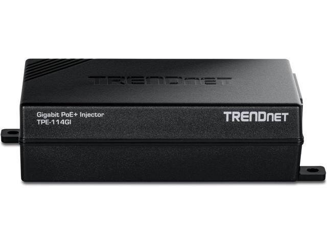 TRENDnet Gigabit PoE+ Injector, TPE-114GI, Supplies PoE (15.4W), PoE+(30W), Network A PoE Device Up to 100m (328 ft), Plug & Play, NDAA & TAA...