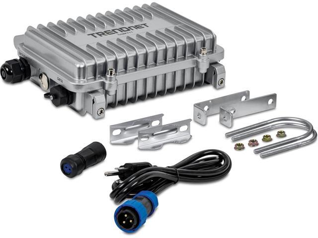 TRENDnet Industrial Outdoor 10G SFP+ to 10G PoE++ Media Converter (95W), TI-OBF711, 1 x 10G LC Duplex Single Mode Fiber Optic Port, 1 x 10G PoE++...