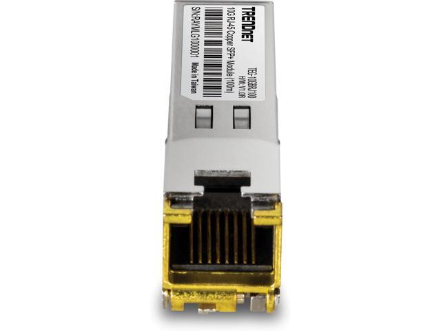 TRENDnet 10G SFP+ to RJ-45 Transceiver, SFP+ Module Up to 100m (328ft.), TEG-10GBRJ100, Hot Pluggable, NDAA & TAA Compliant, Multi-Source Agreement...