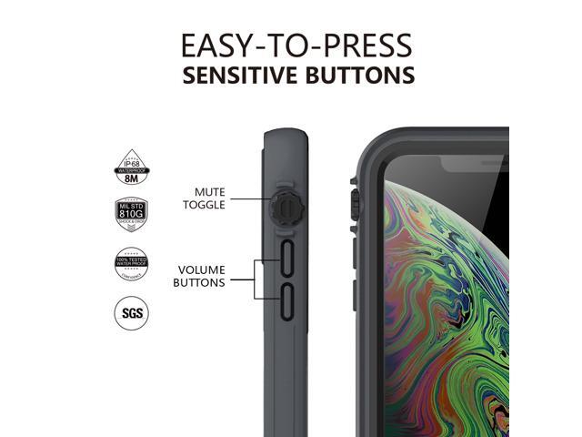 aquaLife iPhone Xs MAX Waterproof, Shock & Drop Proof, Dirt Proof, Heavy Duty Case (IP68 Rated, MIL-STD-810G Certified) Features: Built-in Screen...