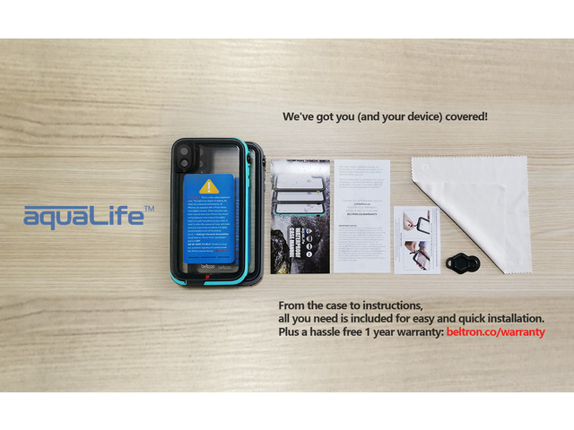 aquaLife iPhone XR Waterproof, Shock & Drop Proof, Dirt Proof, Heavy Duty Case (IP68 Rated, MIL-STD-810G Certified) Features: Built-in Screen...