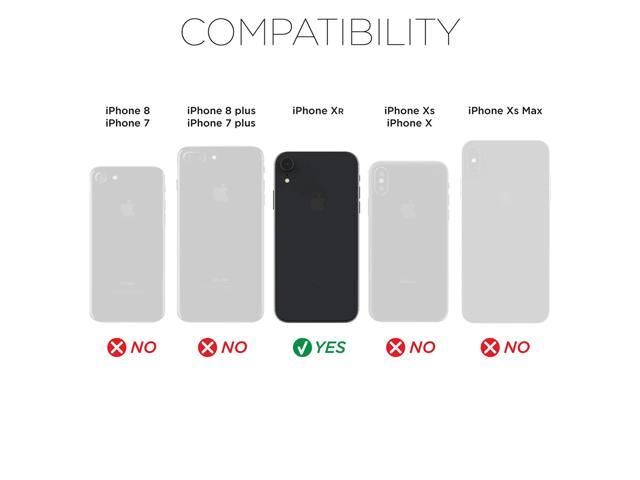 iPhone XR Holster Case, Slim Protective Belt Clip Slider Case (Shell/Holster Combo) with Built-in Kickstand