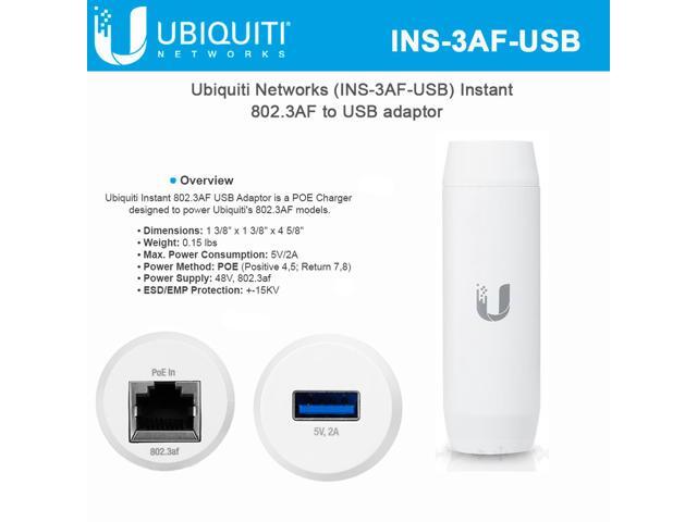 UBIQUITI NETWORKS INS-3AF-USB Instant PoE USB Type A Charger