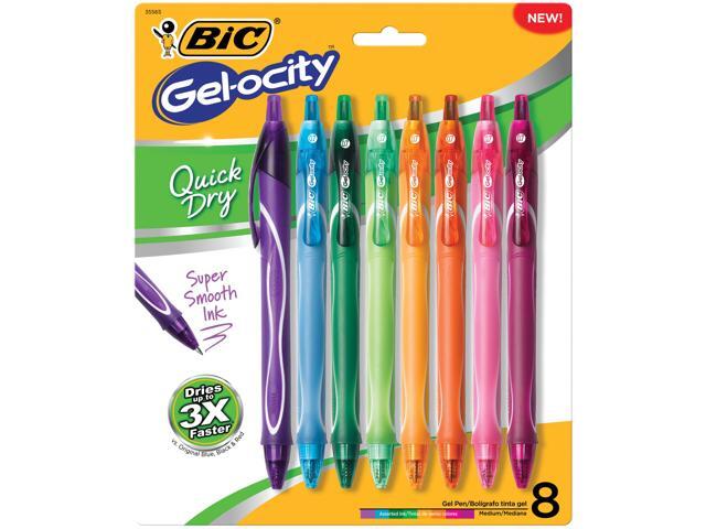 BIC Gel-ocity Quick Dry Retractable Gel Assorted Ink Medium 8/PK RGLCGAP81AST