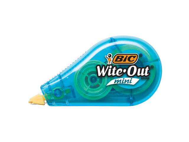 BIC Mini Correction Tape Non-Refillable 1/2 w x 26.2 ft Assorted WOTM11