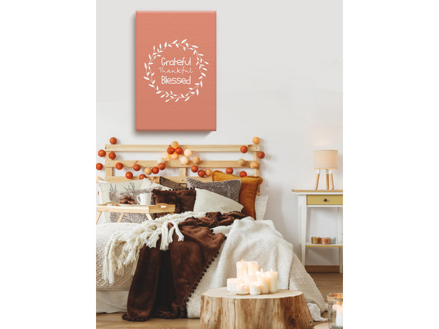 Awkward Styles Thanksgiving Canvas Wall Art Grateful Thankful Blessed Home Decor Prints