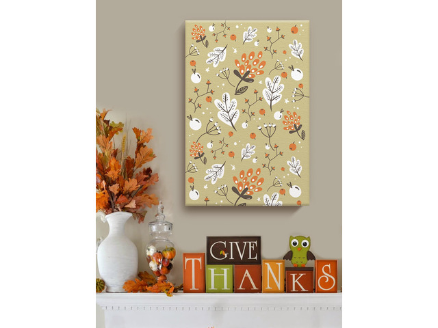 Awkward Styles Thanksgiving Canvas Wall Art Rowan Leaves Home Decor Prints