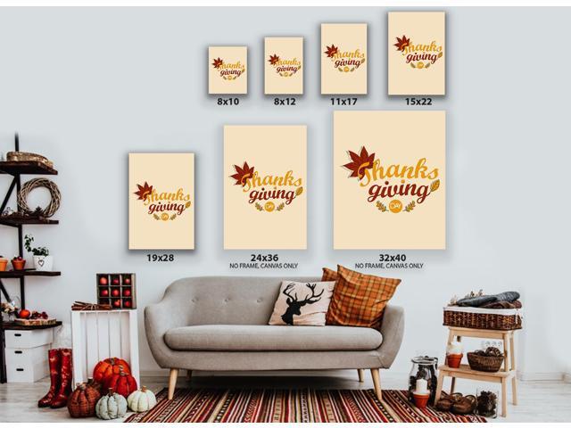 Awkward Styles Thanksgiving Canvas Wall Art Maple Leaf Home Decor Prints