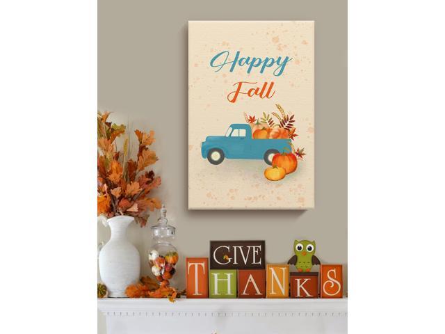 Awkward Styles Thanksgiving Canvas Wall Art Happy Fall Home Decor Prints