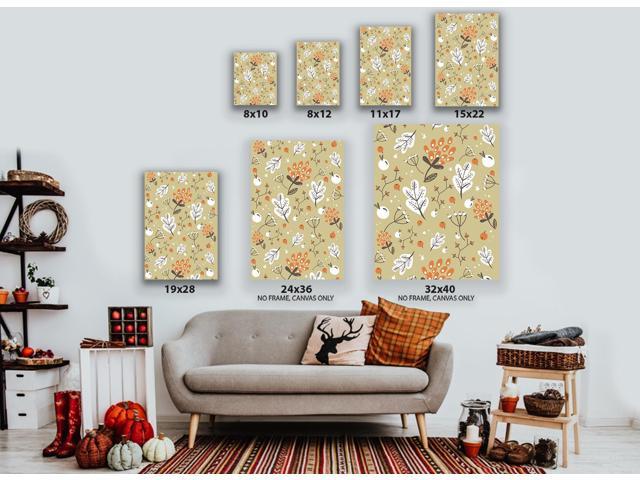 Awkward Styles Thanksgiving Canvas Wall Art Rowan Leaves Home Decor Prints