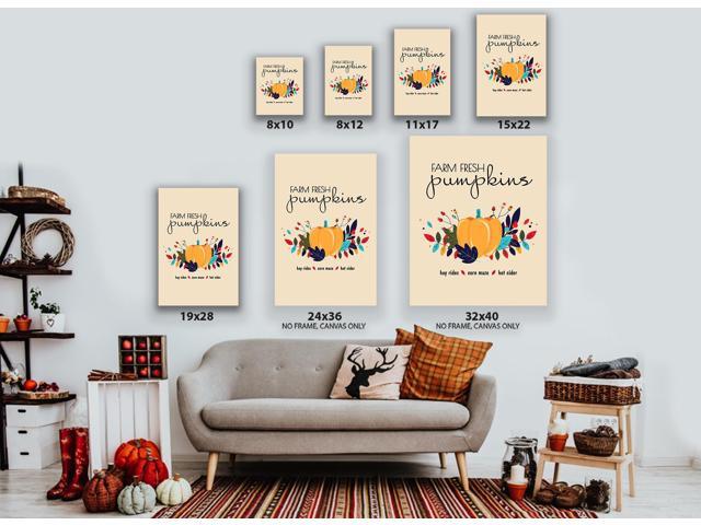 Awkward Styles Thanksgiving Canvas Wall Art Give Thanks Animal Home Decor Prints