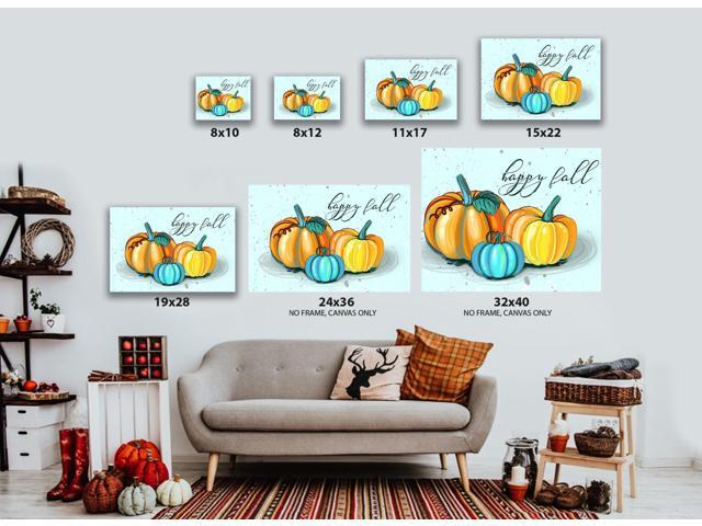 Awkward Styles Thanksgiving Canvas Wall Art Happy Fall Pumpkins Home Decor Prints